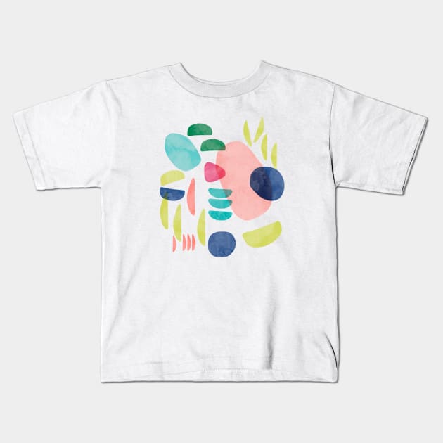 Organic Graphic Bold Shapes Kids T-Shirt by ninoladesign